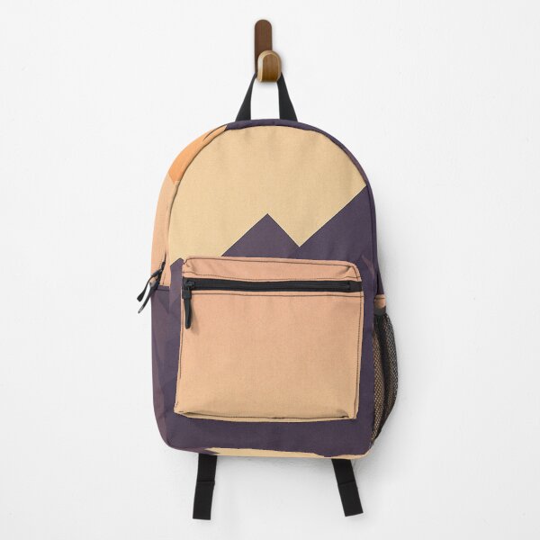 Item preview, Geometric Mountain Silhouette with Rising Sun – Warm Pastel Gradient designed and sold by Fernova.