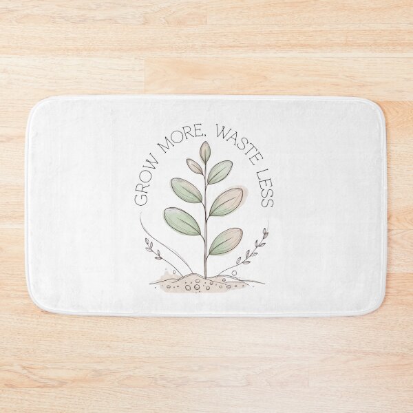Item preview, Grow More Waste Less – Minimal Botanical Eco Design designed and sold by EcoArtTees.
