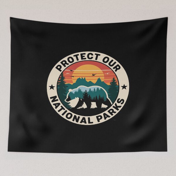 Item preview, Protect Our National Parks Bear Nature Conservation  designed and sold by KotexTemu.