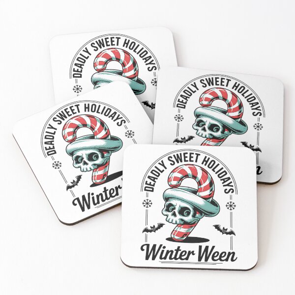 Item preview, Winter Ween Skull – Spooky Holiday Candy Cane Mashup designed and sold by Taans-Creation.