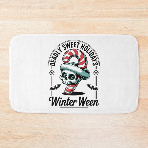 Item preview, Winter Ween Skull – Spooky Holiday Candy Cane Mashup designed and sold by Taans-Creation.