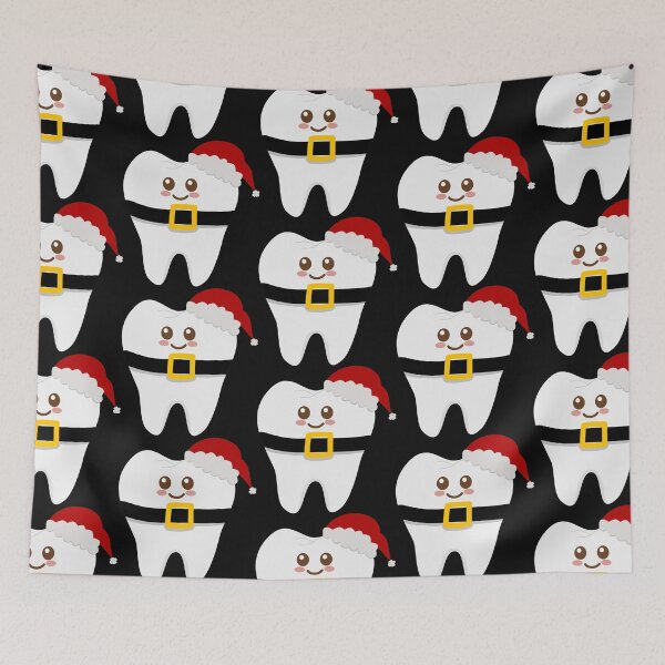 Item preview, Festive Tooth Character Dressed in Santa Hat and Belt designed and sold by Pe.peach.