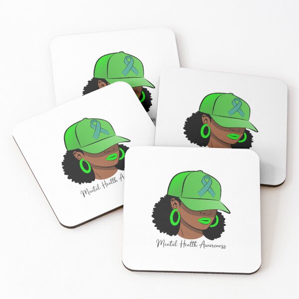 Item preview, Afro American Black Woman Mental Health Awareness designed and sold by johnertullio.