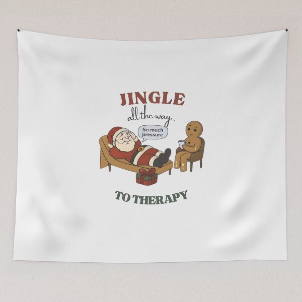 Artikelvorschau, Jingle-all-the-way-To-Therapy-Santa-Clause-Christmas-Gift entworfen und verkauft von RealZack Arcov.
