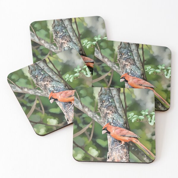Item preview, Cardinal in the Maple Tree designed and sold by tomorrowsart.
