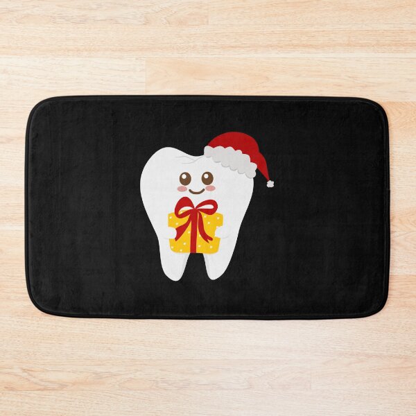 Item preview, Smiling Tooth Cartoon Wearing Santa Hat and Holding Present designed and sold by Pe.peach.
