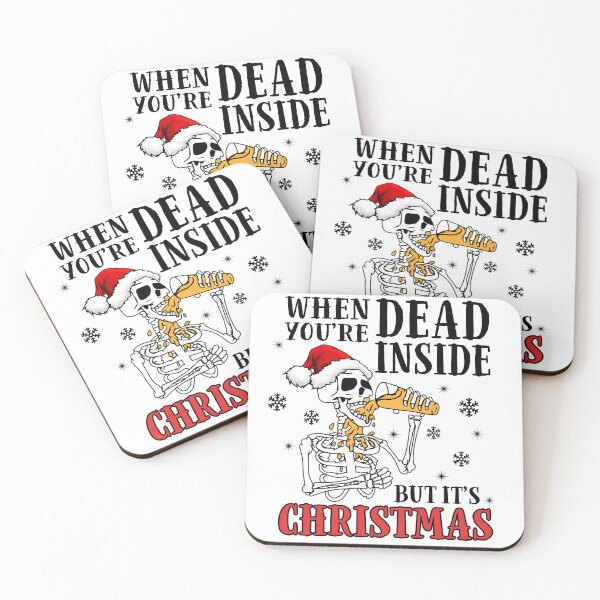 Item preview, Funny Skeleton Christmas Drinking – Dark Holiday Humor designed and sold by MrBebox.