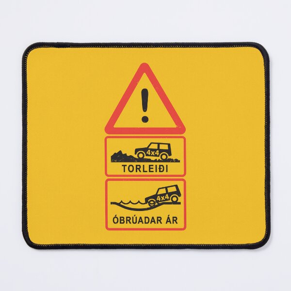 Item preview, Iceland Caution Sign - Torleidi, Mountain road, Extremely difficult terrain designed and sold by studio838.