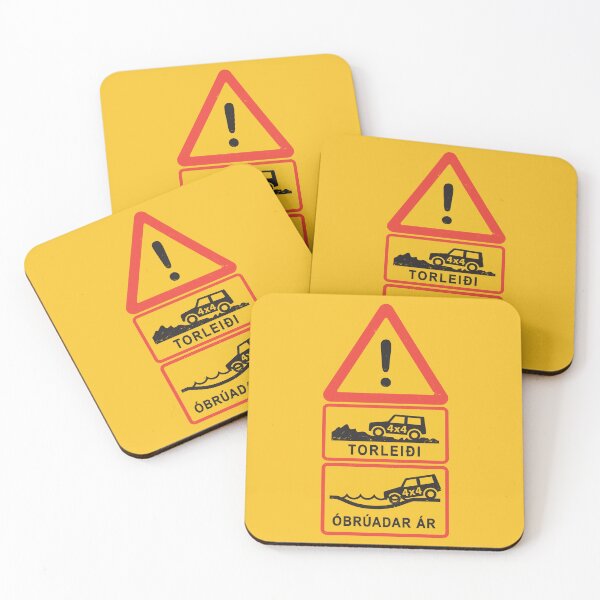 Item preview, Iceland Caution Sign - Torleidi, Mountain road, Extremely difficult terrain designed and sold by studio838.