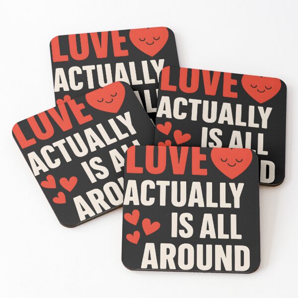 Item preview, Love Actually Is All Around T-Shirt, cute valentines gift, romantic love quote gift, couple anniversary graphic tee designed and sold by JoyBoyStudio1.