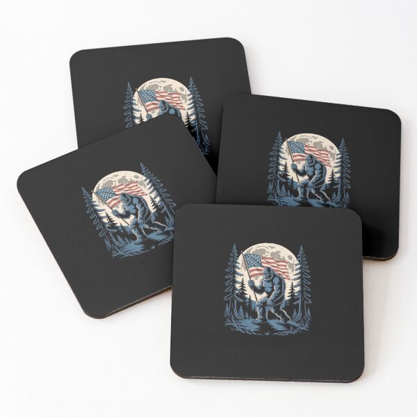 Item preview, Bigfoot Sasquatch American Flag Patriotic 4Th July  designed and sold by Elenasriveras.