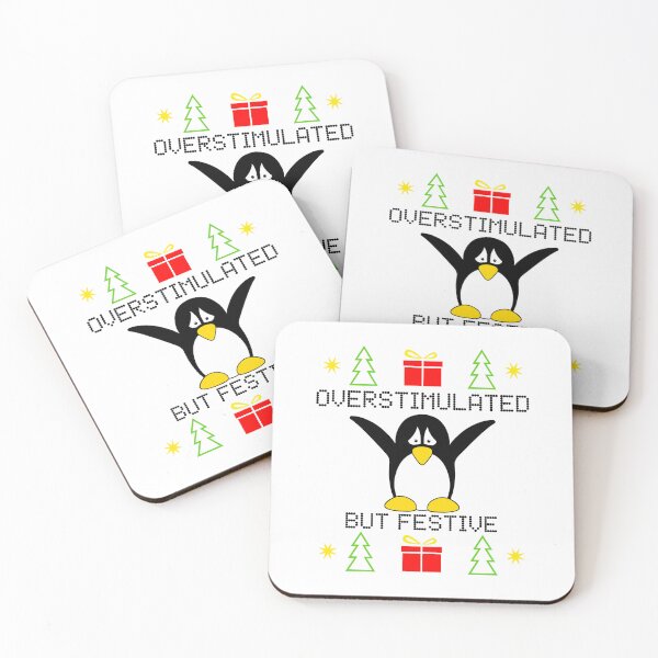 Item preview, Overstimulated But Festive Christmas Penguin designed and sold by Sartoris Art.