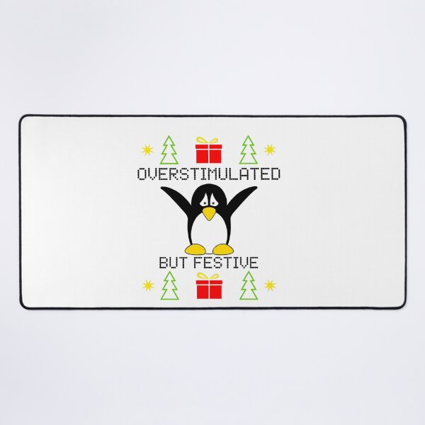 Item preview, Overstimulated But Festive Christmas Penguin designed and sold by Sartoris Art.