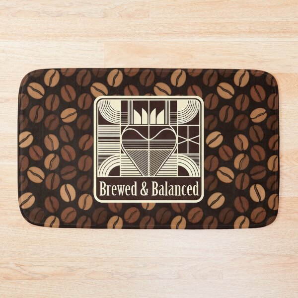 Item preview, Brewed & Balanced Coffee Emblem with Heart and Flame Motif designed and sold by SplashTastic.