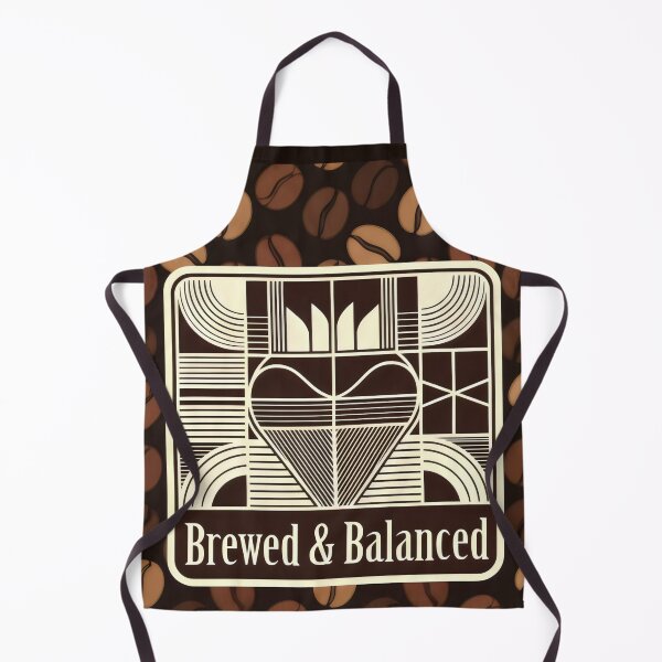 Item preview, Brewed & Balanced Coffee Emblem with Heart and Flame Motif designed and sold by SplashTastic.