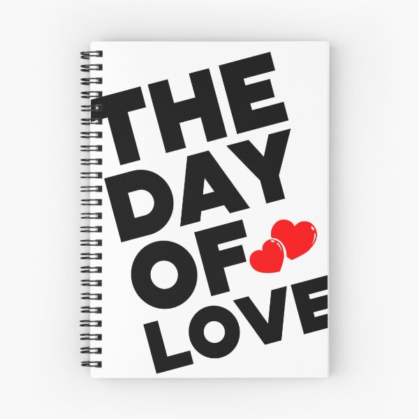 Item preview, THE DAY OF LOVE, Typography Valentine's Day quotes design for Lovers, diagonal orientation designed and sold by HGstudioDesign.