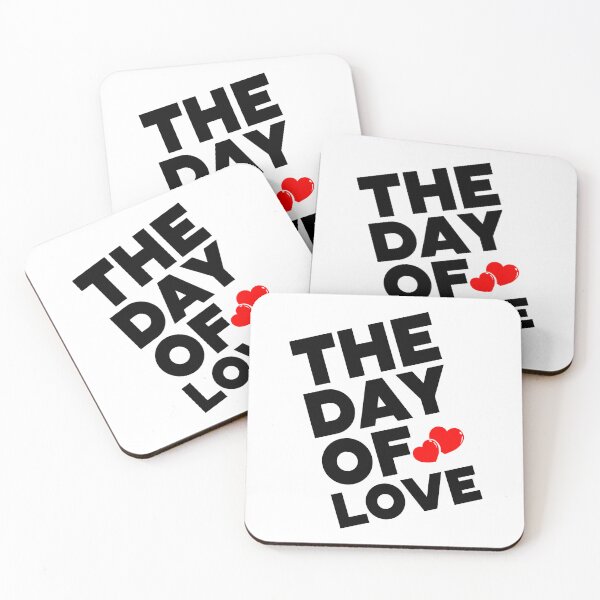 Item preview, THE DAY OF LOVE, Typography Valentine's Day quotes design for Lovers, diagonal orientation designed and sold by HGstudioDesign.