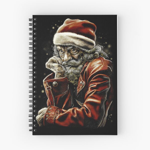 Item preview, Brooding Rebel Santa, designed for black fabrics designed and sold by SteadyRolling.