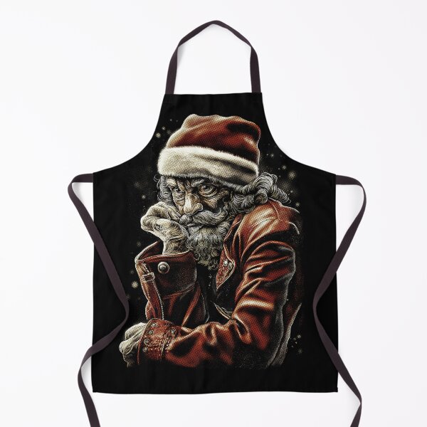 Item preview, Brooding Rebel Santa, designed for black fabrics designed and sold by SteadyRolling.