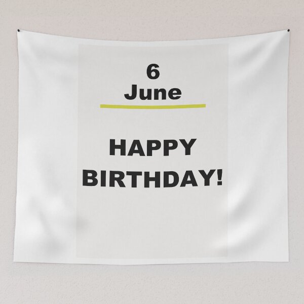 Item preview, Minimalist Happy Birthday Design — June 6 designed and sold by ariksworld.