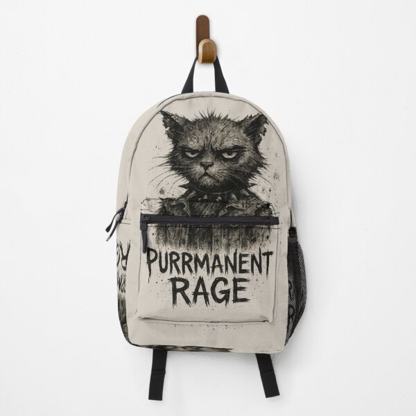 Item preview, Grunge Punk Cat — “Purrmanent Rage” Ink Illustration designed and sold by JonelCrafts.