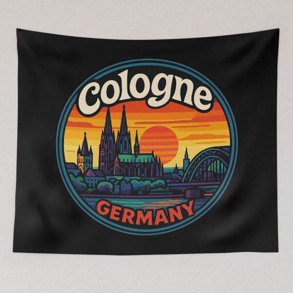Item preview, Cologne Germany Retro Travel designed and sold by TomFrontierArt.