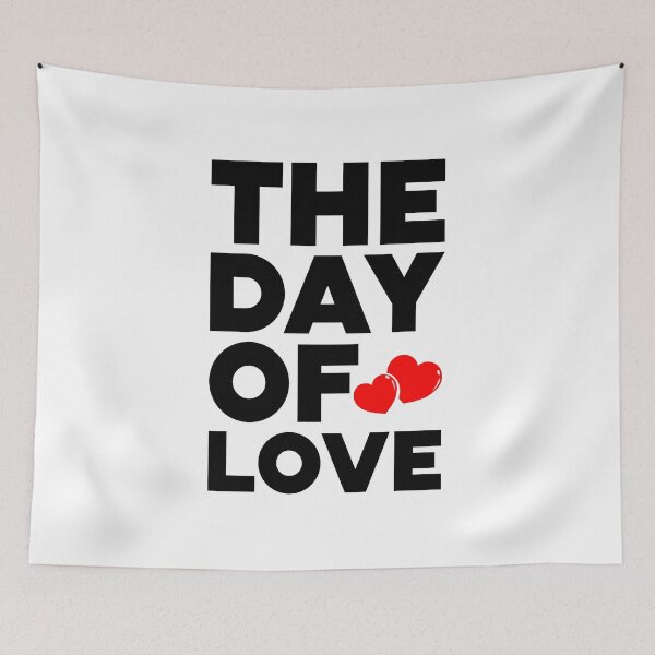 Item preview, THE DAY OF LOVE, Typography Valentine's Day quotes design for Lovers designed and sold by HGstudioDesign.
