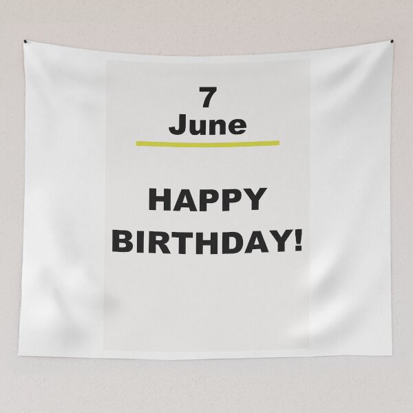 Item preview, Minimalist Happy Birthday Design — June 7 designed and sold by ariksworld.
