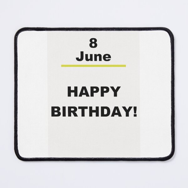 Item preview, Minimalist Happy Birthday Design — June 8 designed and sold by ariksworld.