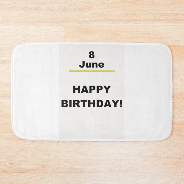 Item preview, Minimalist Happy Birthday Design — June 8 designed and sold by ariksworld.