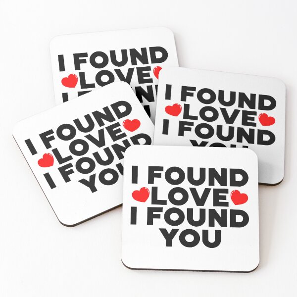 Item preview, I FOUND LOVE I FOUND YOU, Typography Valentine's Day quotes design for Lovers designed and sold by HGstudioDesign.