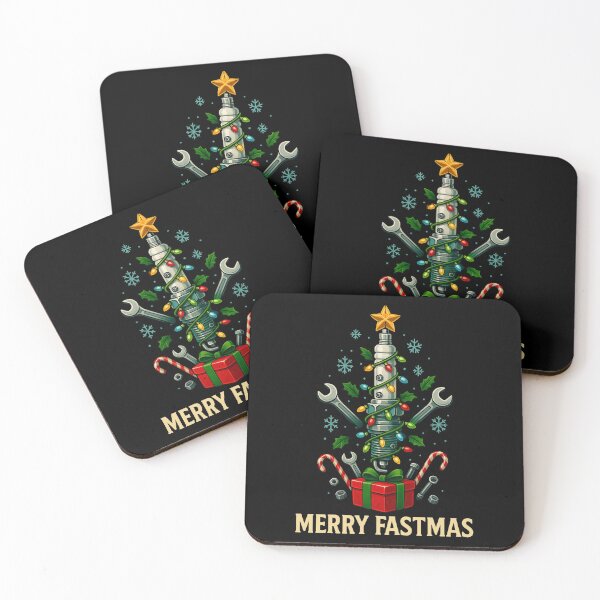 Item preview, Merry Fastmas Spark Plug Christmas Tree – Funny Mechanic Holiday designed and sold by CarantinedChaos.