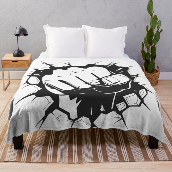 Item preview, 2D Punching Fist Breaking Wall – Bold Impact Illustration designed and sold by Kruti Collection.