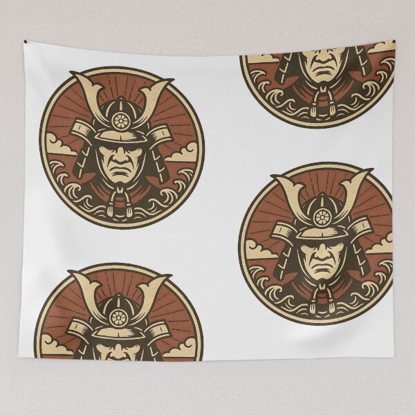 Item preview, Vintage Samurai – Retro Warrior Emblem designed and sold by Dax Studio.