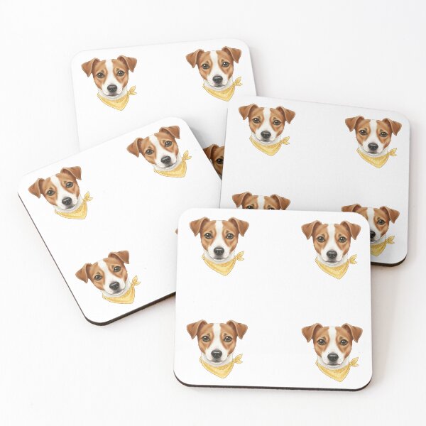Item preview, Jack Russell With Bandana – Energetic & Loyal Dog Illustration designed and sold by kimbo1106.