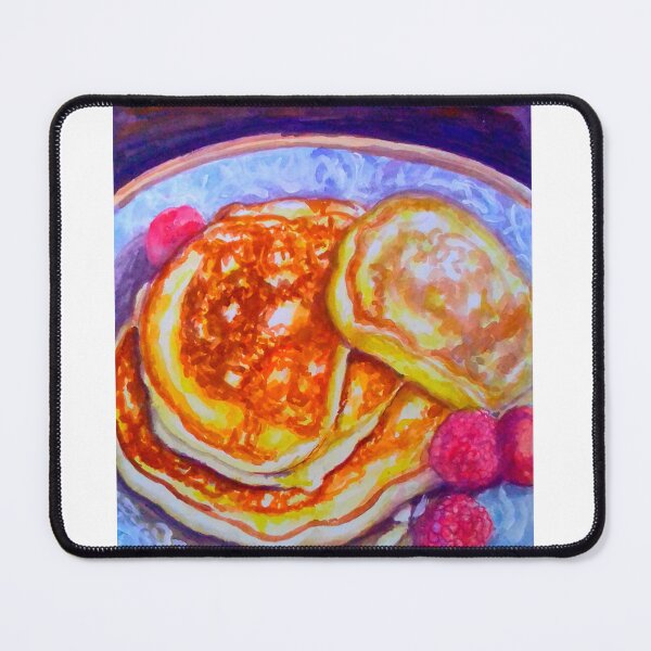 Item preview, Cottage cheese Pancakes Realistic Watercolor Food Painting designed and sold by happiartworks .