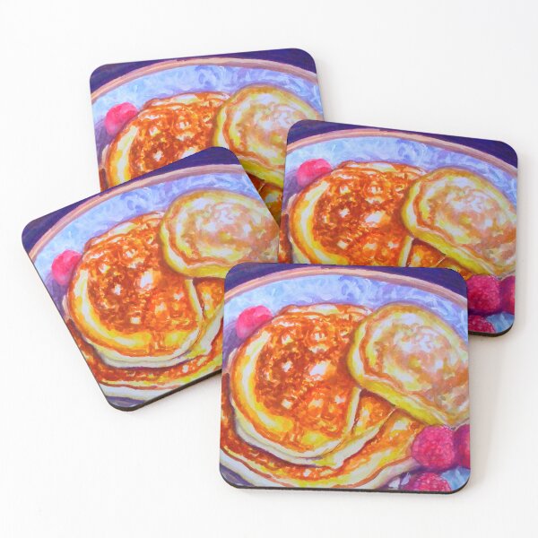 Item preview, Cottage cheese Pancakes Realistic Watercolor Food Painting  designed and sold by happiartworks .