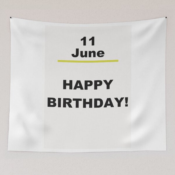 Artikelvorschau, Minimalistisches Design zum Geburtstag – 11. Juni entworfen und verkauft von ariksworld.