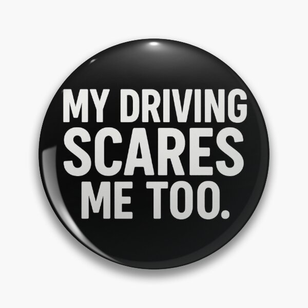 Item preview, My Driving Scares Me Too - White – Funny Car Sticker designed and sold by Blazikan.