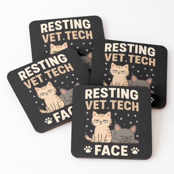 Item preview, Resting Vet Tech Face T-Shirt, Funny Veterinary Technician Gift, Cute Animal Nurse Graphic Tee, Vet Clinic Humor Shirt designed and sold by JoyBoyStudio1.