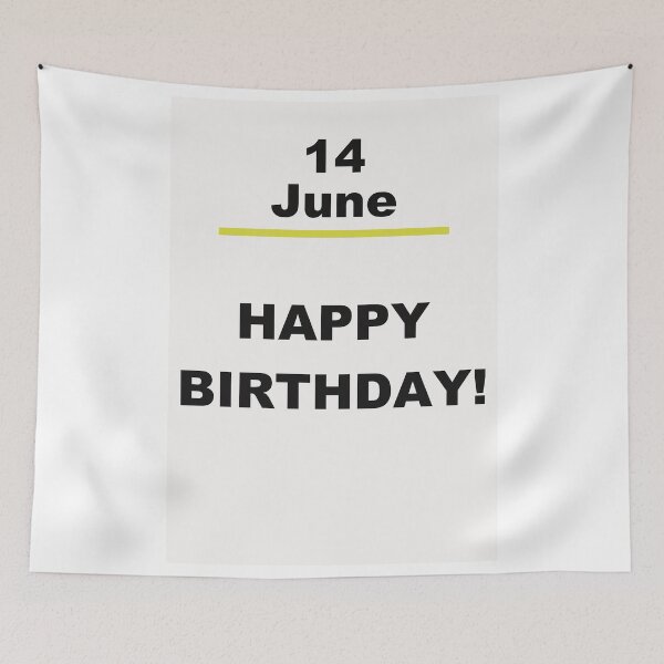 Item preview, Minimalist Happy Birthday Design — June 14 designed and sold by ariksworld.