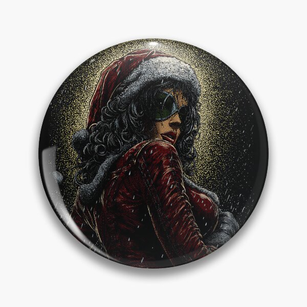 Item preview, Snow Rebel Santa Girl, designed for black fabrics designed and sold by SteadyRolling.