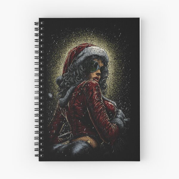 Item preview, Snow Rebel Santa Girl, designed for black fabrics designed and sold by SteadyRolling.
