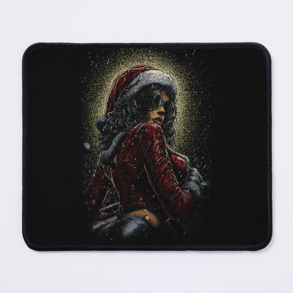 Item preview, Snow Rebel Santa Girl, designed for black fabrics designed and sold by SteadyRolling.