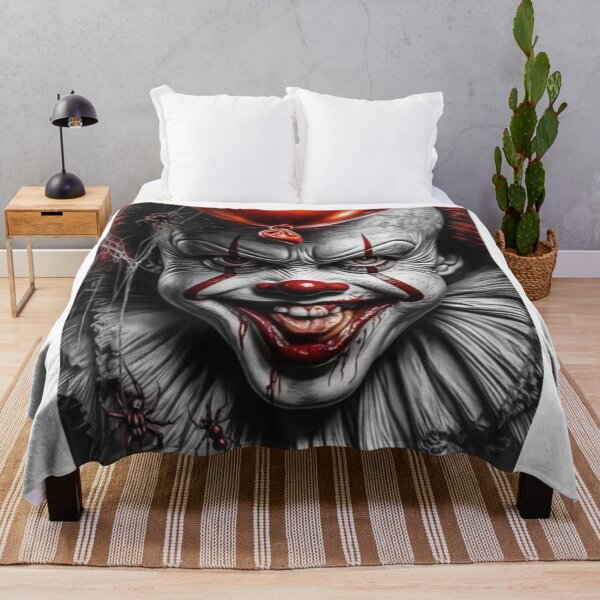Item preview, Dark Clown with Red Balloon – Horror Dark Art Illustration designed and sold by TSHIRTprject.