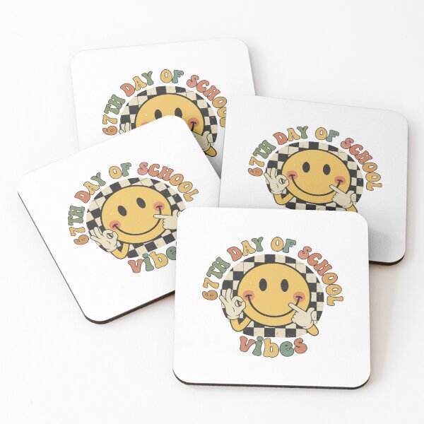 Item preview, Retro 67 Day of School Vibes - Groovy Checkered Smiley designed and sold by w66aboo.