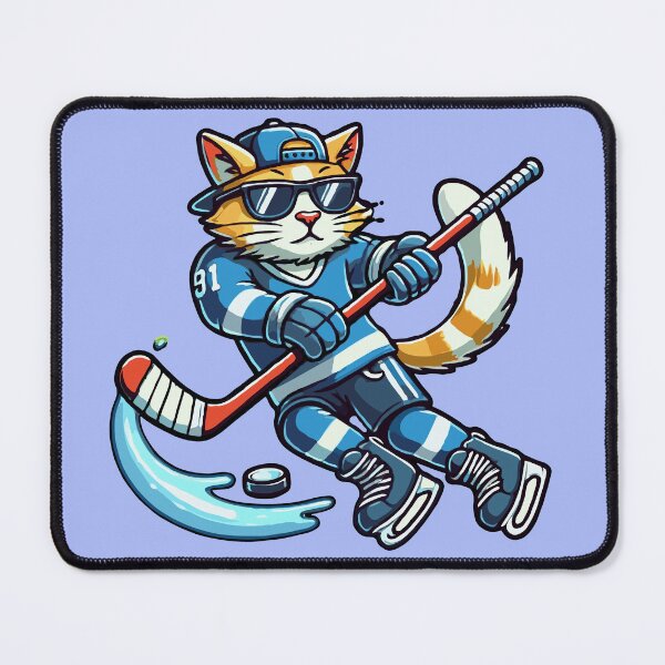 Item preview, Cat Playing Ice Hockey designed and sold by McThingummy.