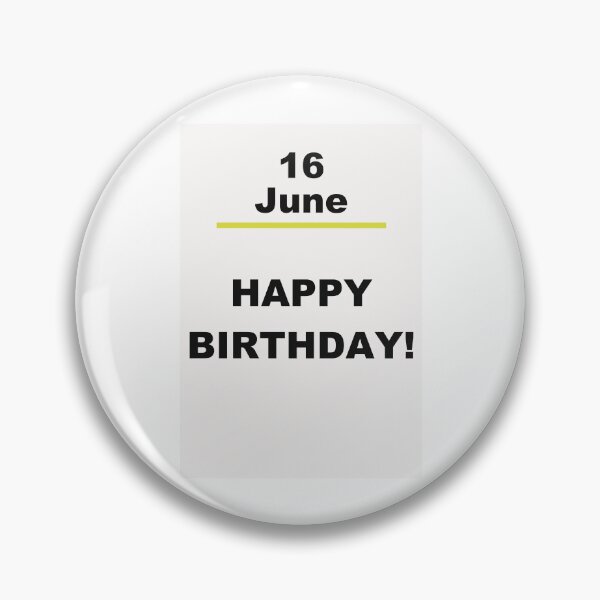 Item preview, Minimalist Happy Birthday Design — June 16 designed and sold by ariksworld.