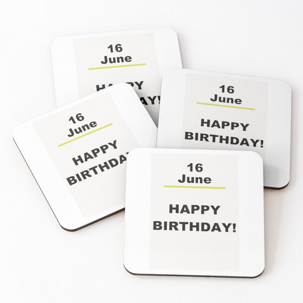 Item preview, Minimalist Happy Birthday Design — June 16 designed and sold by ariksworld.