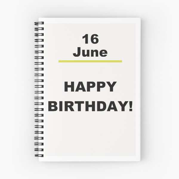 Item preview, Minimalist Happy Birthday Design — June 16 designed and sold by ariksworld.